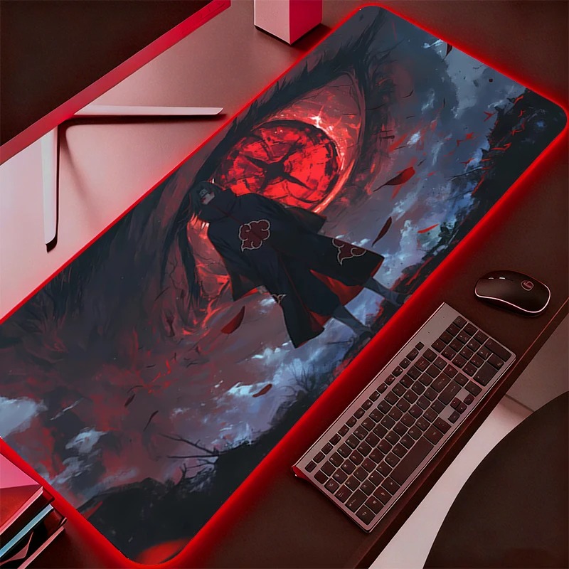 RGB Gaming Mouse Pad – Itachi Uchiha Anime LED