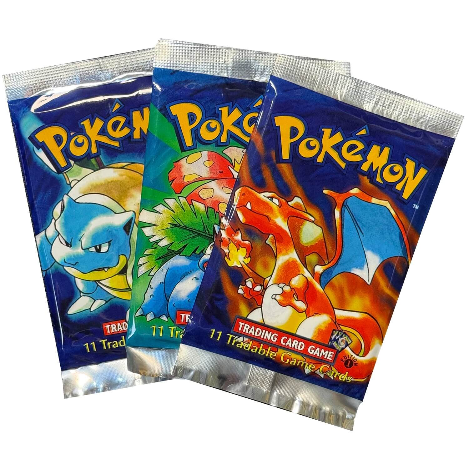 PKM Base Set Booster Pack – 11 Cards/Pack Charizard, Venusaur