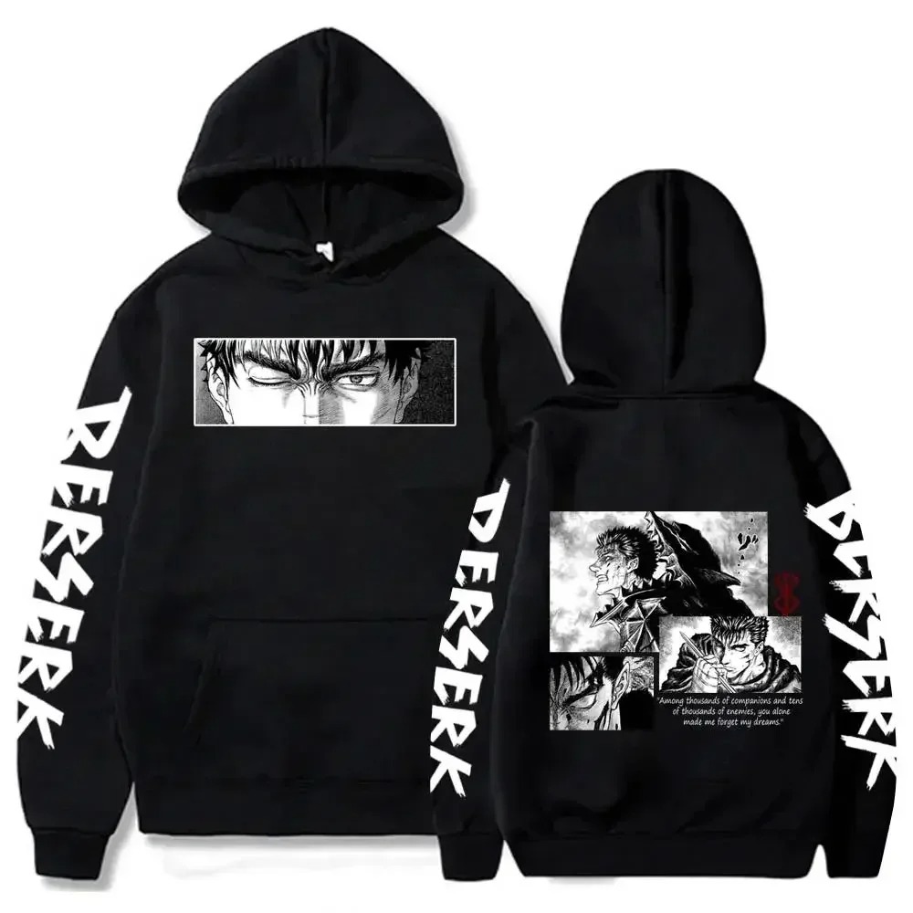Berserk Guts Hoodie – Japanese Manga Graphic Print Unisex